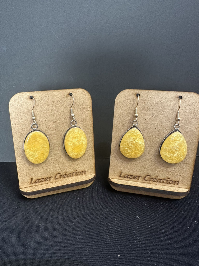 Boucles d'oreilles bois