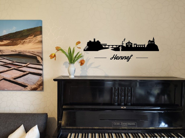 Aufkleber Wandtattoo - Hennef Stadtsilhouette