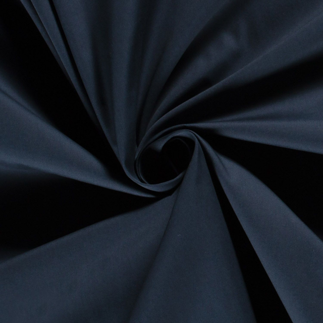 Popeline unie Marine