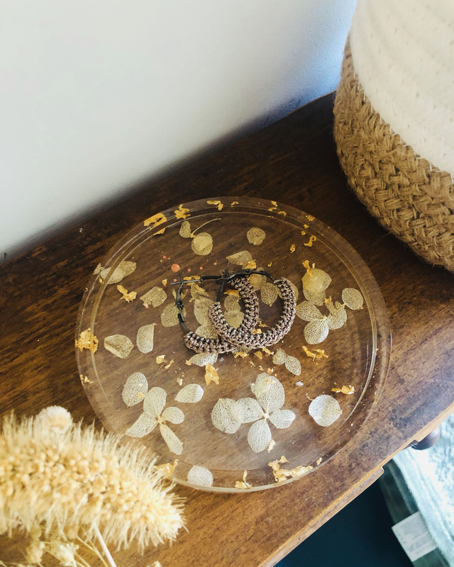 Coupelle &quot;vide poche&quot; et fleurs séchées