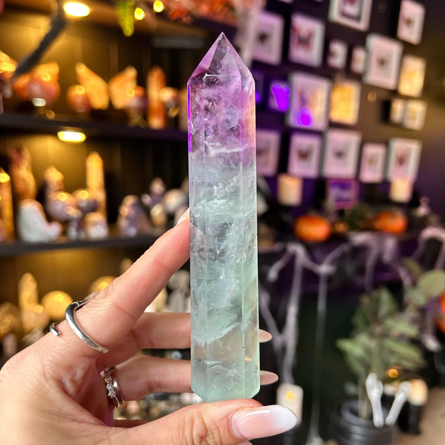 Rainbow Fluorite Tower (3) R58Q3B