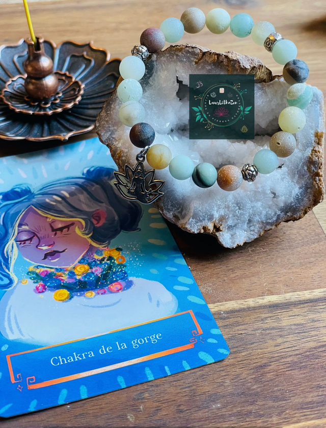 Bracelet en Amazonite givrée