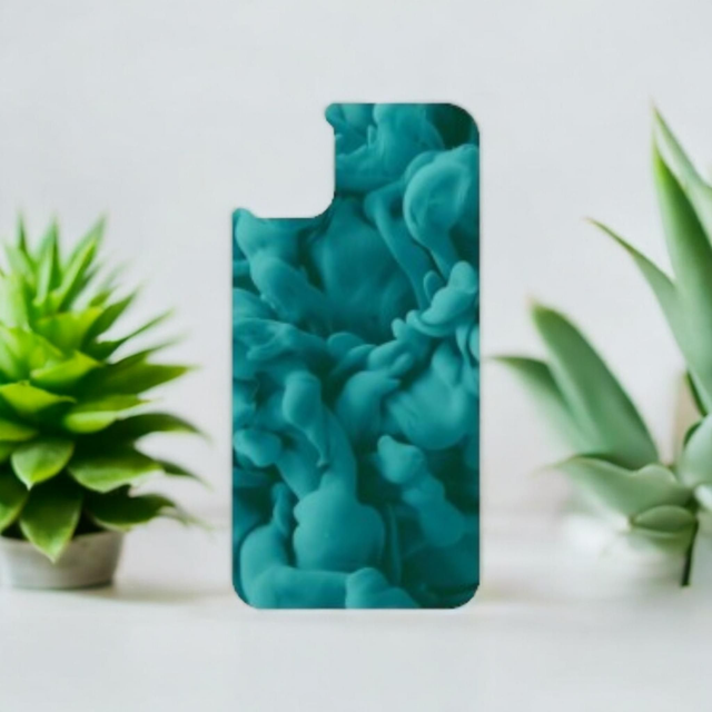 Coque de téléphone fumée turquoise