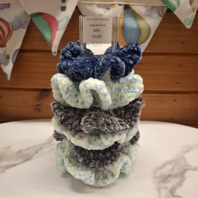 Large Crochet Scrunchies