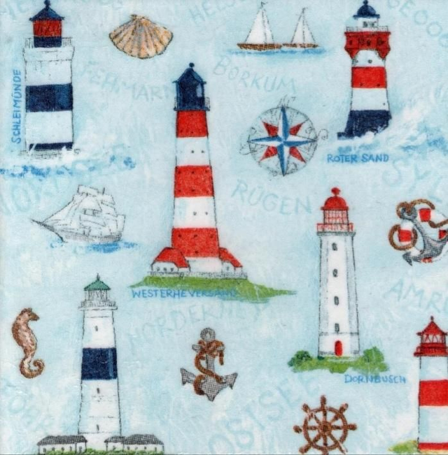 Handmade Dekofliese Leuchttürme