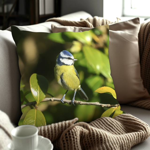 “Beatrice Blue tit” Cushion 
