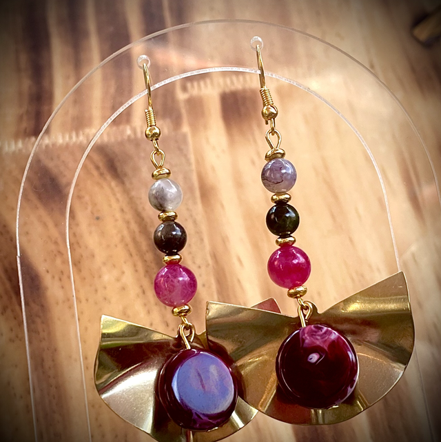 Boucles Bali Tourmaline Melon d’Eau