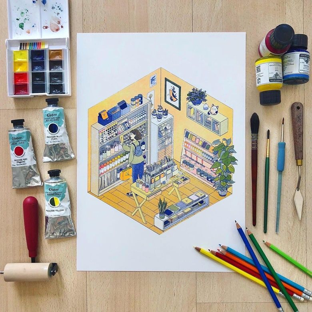 Artist In A Supply Store