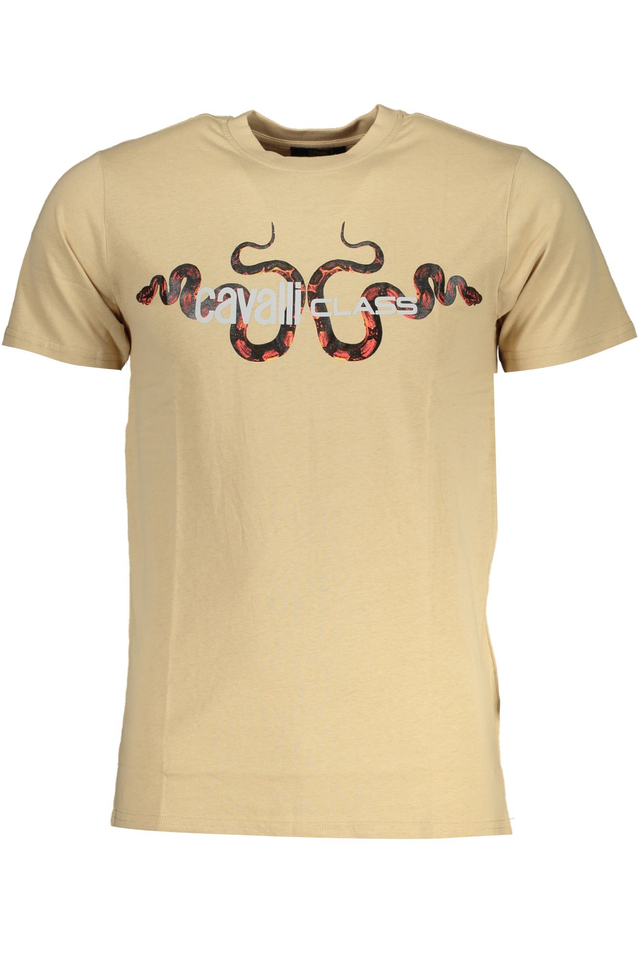 7836CAVALLI CLASS T-SHIRT MANICHE CORTE UOMO BEIGE