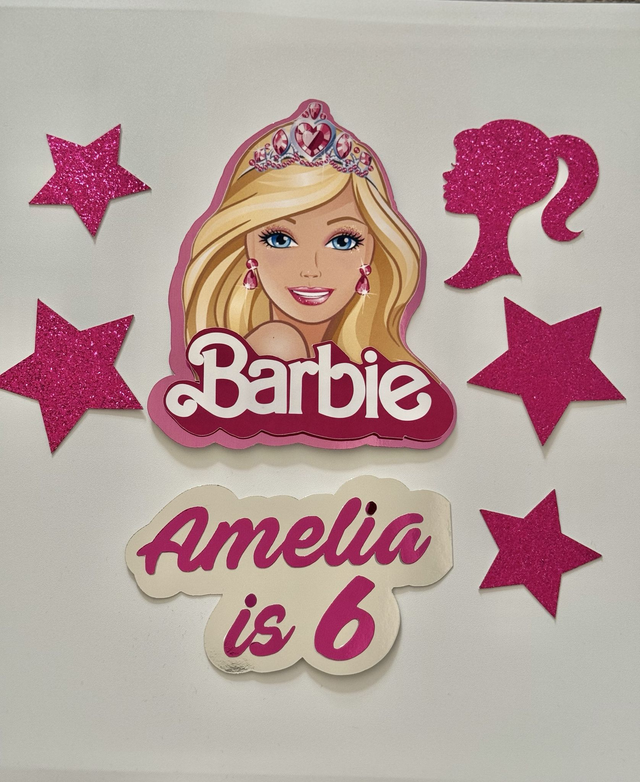 Personalised Barbie Cake toppers