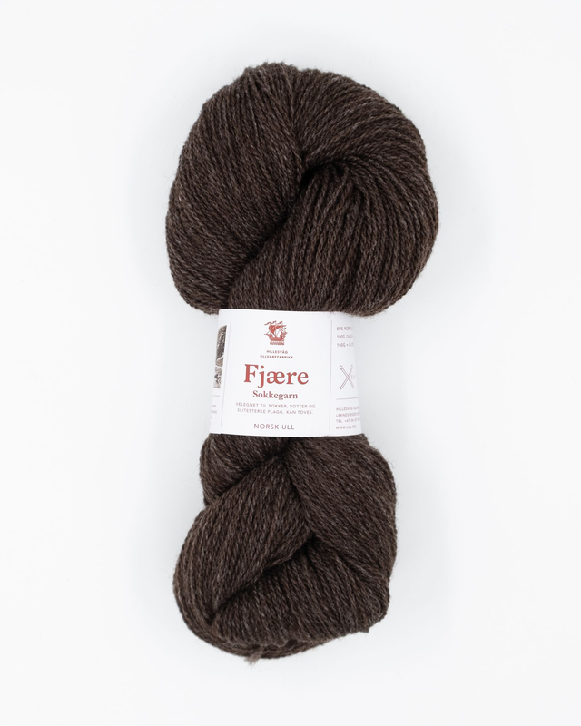 0586 - Dark Brown Heather (Fjære Sokkegarn)
