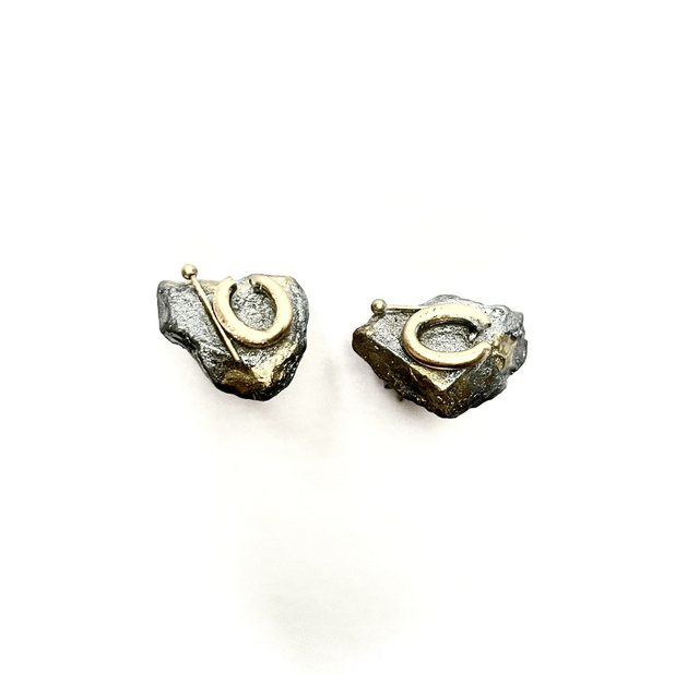 &#039;melt stone&#039; earrings