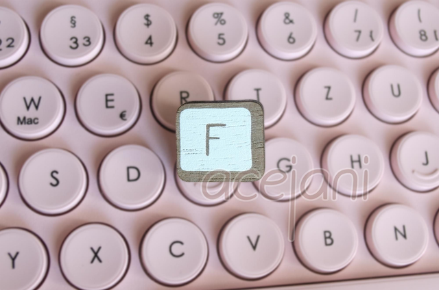 F-Key Wooden Pin
