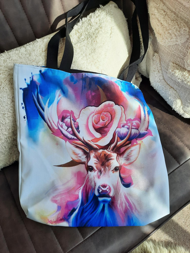 Colourful Stag Canvas Bag