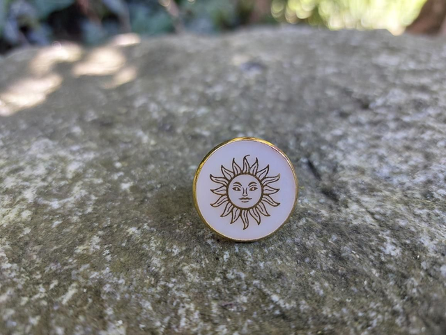 Bague soleil doré