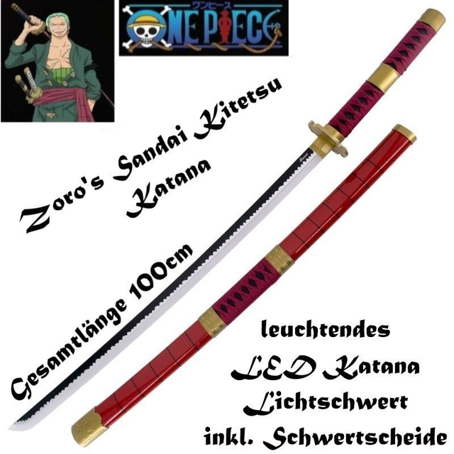 NEU Bambus LED Licht Samurai Schwert Katana 100cm für Cosplay Anime Japan Fans