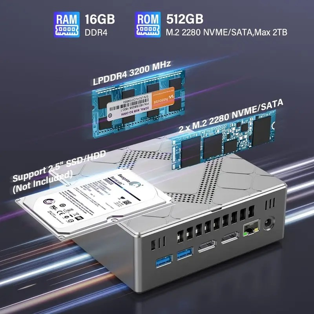 Mini PC CK10 Intel Core i5-12450H 8C 12T up to 4.4GHz