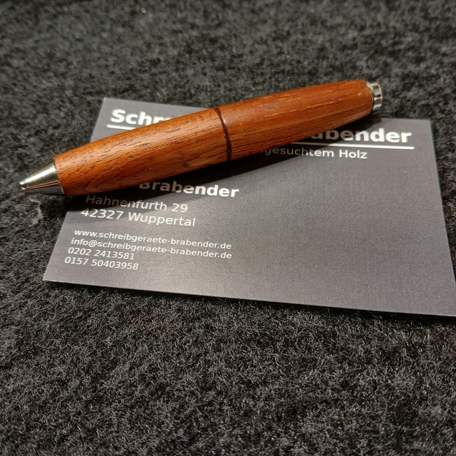 25/358 Drehkugelschreiber Mini Mahagoni 