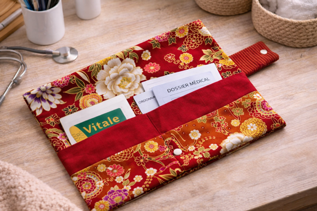 Ordonnancier velours et coton modèle « Nara »