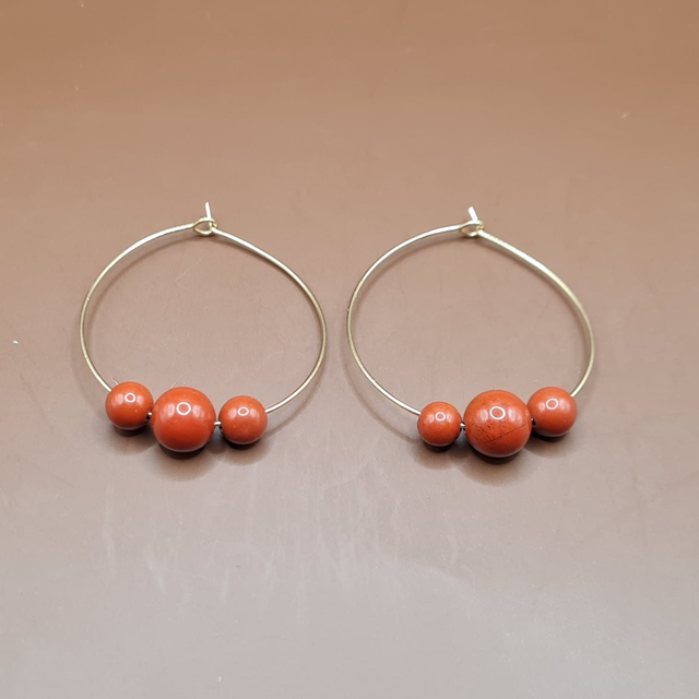 Créoles Jaspe rouge