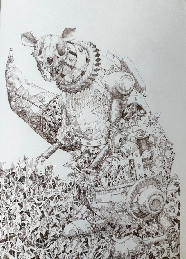 Pixel Pancho - Dessin Original - Raccon 2015 (encadré)