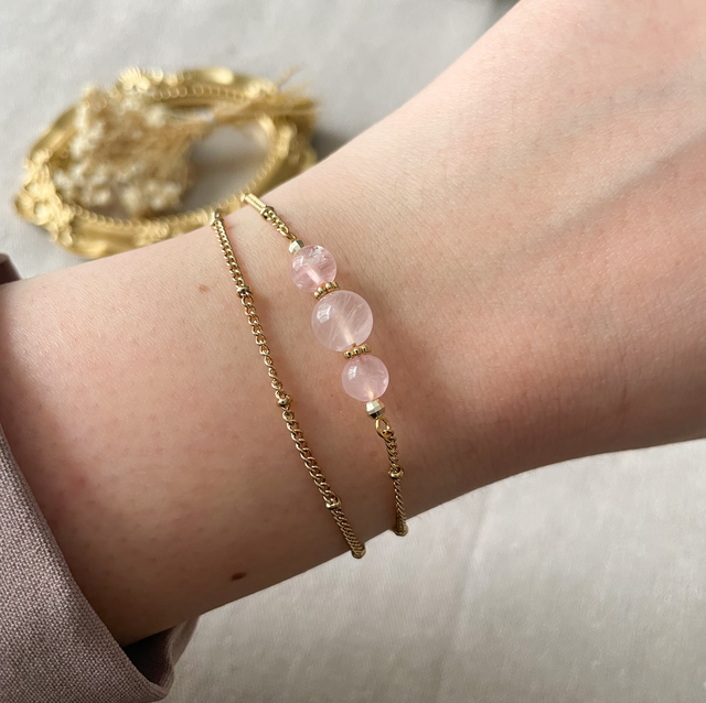Bracelet quartz rose