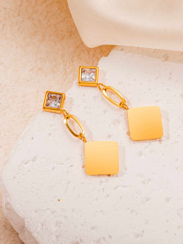 Gold Rombus Earrings