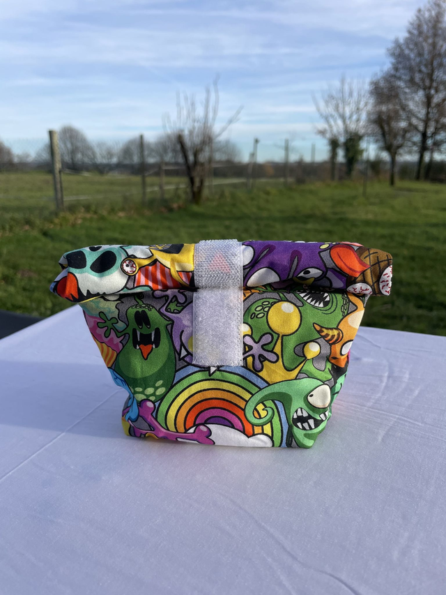 Sac à collation enroulable monstre