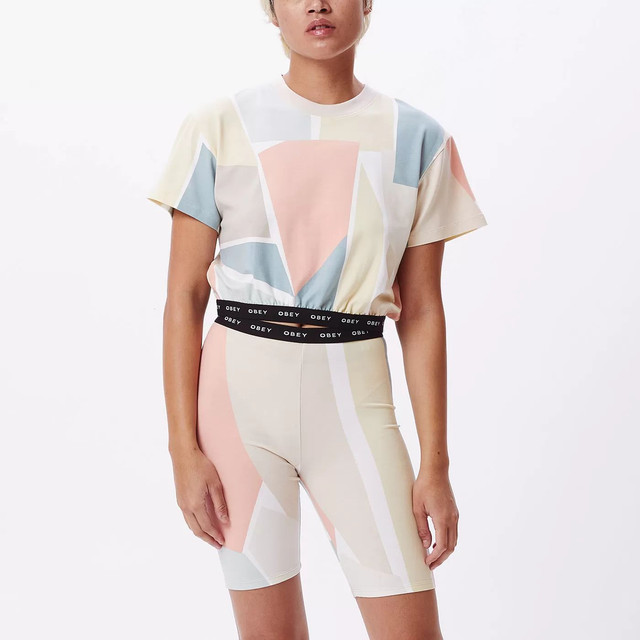 5115 - OBEY T-shirt corta  glen aspen peach multicolor