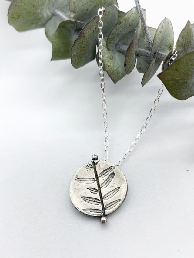 Handcrafted Silver Floral Pendant