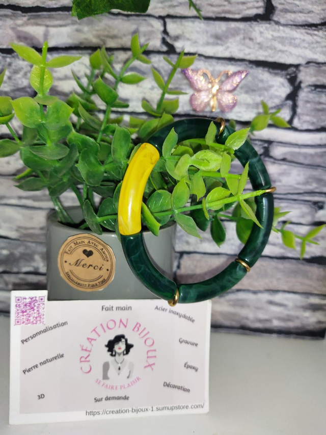 Bracelet perles incurvé 