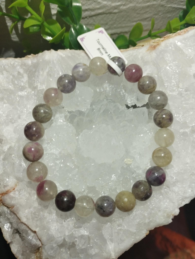 Bracelet Tourmaline Multicolore 8mm