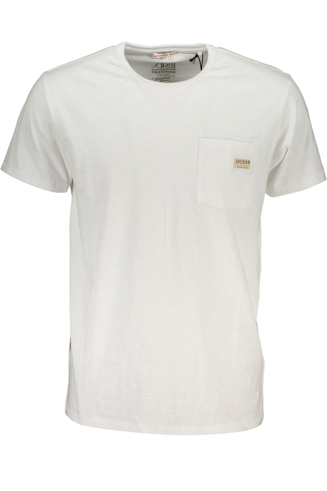 GUESS JEANS T-SHIRT MANICHE CORTE UOMO BIANCO