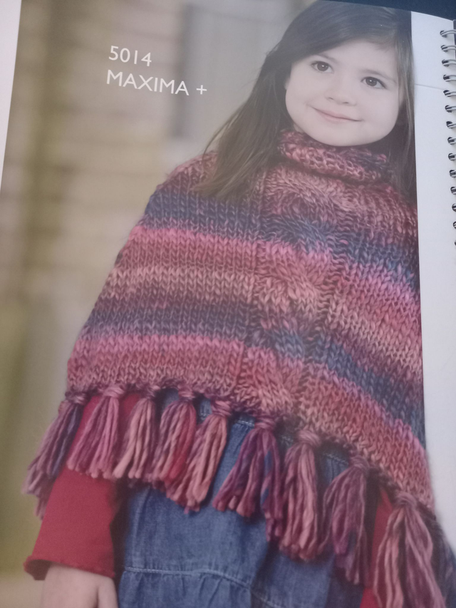 Patroon 5014  Poncho met capuchon (Maxima)