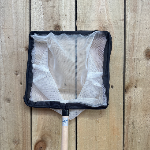 Fry/Fine net - Square - 25cm - Wooden handle 