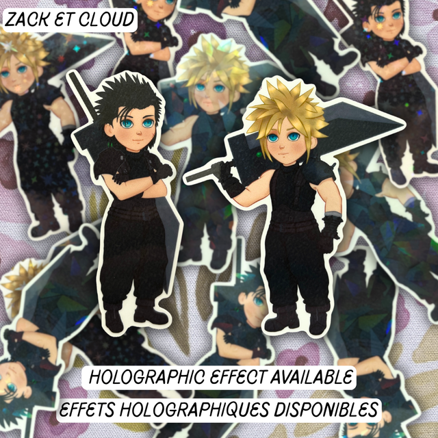 Stickers Final Fantasy VII Rebirth | Zack FAIR, Cloud STRIFE