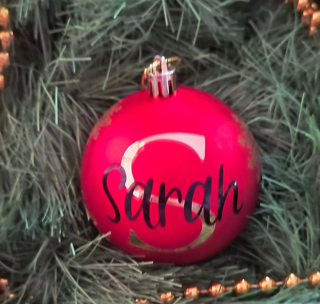Boule de Noël personnalisée "Monogramme"