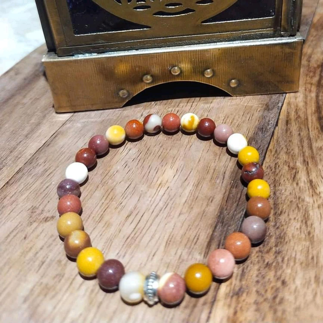 Bracelet "Courage" 
Jaspe Mokaïte en 6mm 