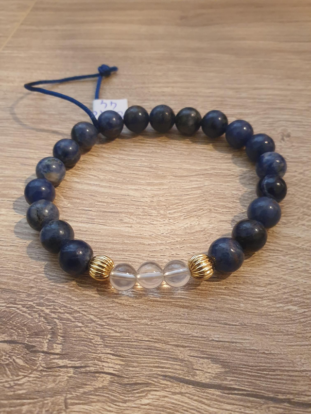 Sodalite et Cristal de roche 