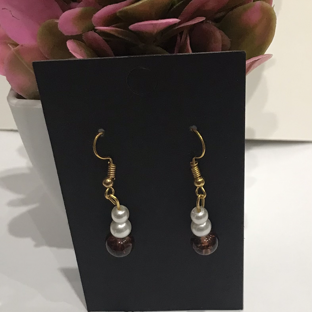 Brown Dangling Earrings-BDE56