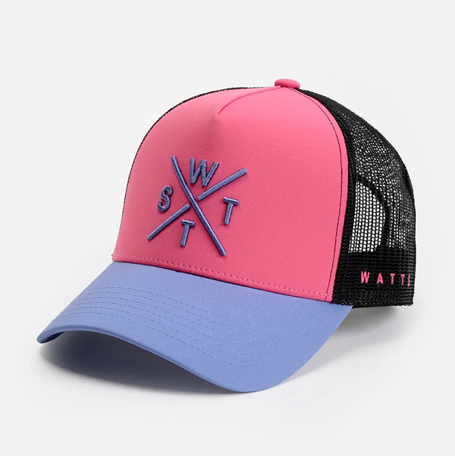 CASQUETTE WATTS TRIBE - HOT PINK / BLEACHED DENIM
