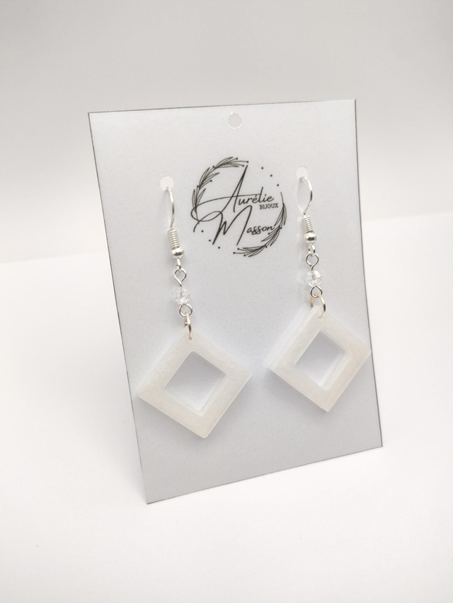 Boucles d'oreilles résine
