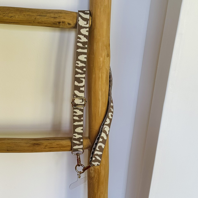 Telefoonkoort beige panter