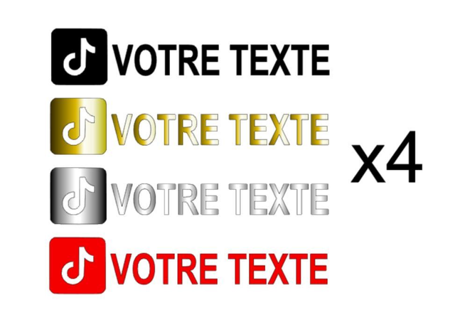 Stickers Tiktok standard 10cm X4