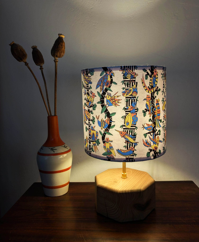 Abat-jour "Oiseaux" Blanc