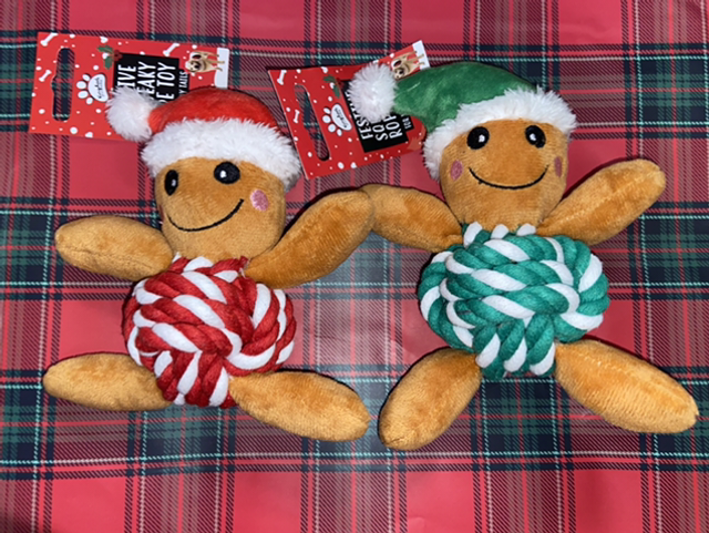 Gingerbread Man Christmas Rope Toy