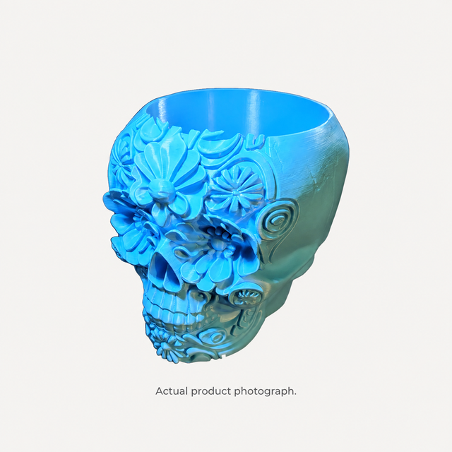 Bloom Skull – Large Ornate Skull Pot – UK Made