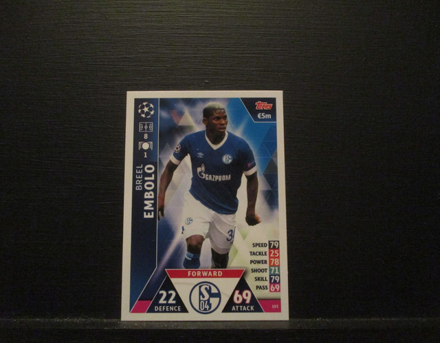 Breel Embolo - UEFA Champions League Match Attax 2018/19 Original Trading Card #105
