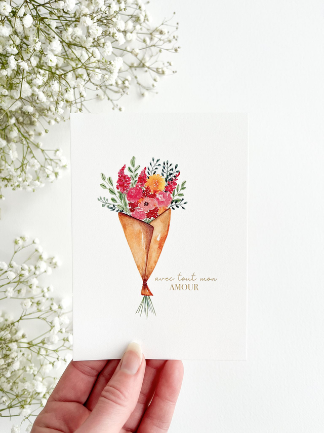 Carte postale Pulsion créative - Avec tout mon amour