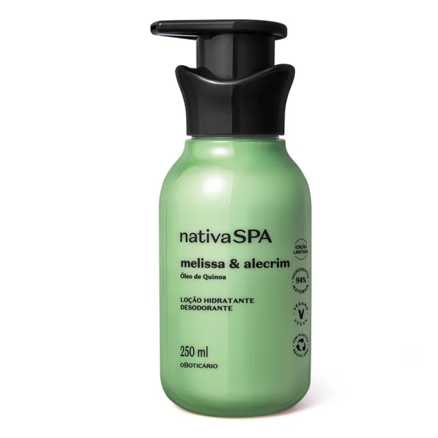 Loção Hidratante Desodorante Corporal Nativa SPA Melissa e Alecrim 250ml 